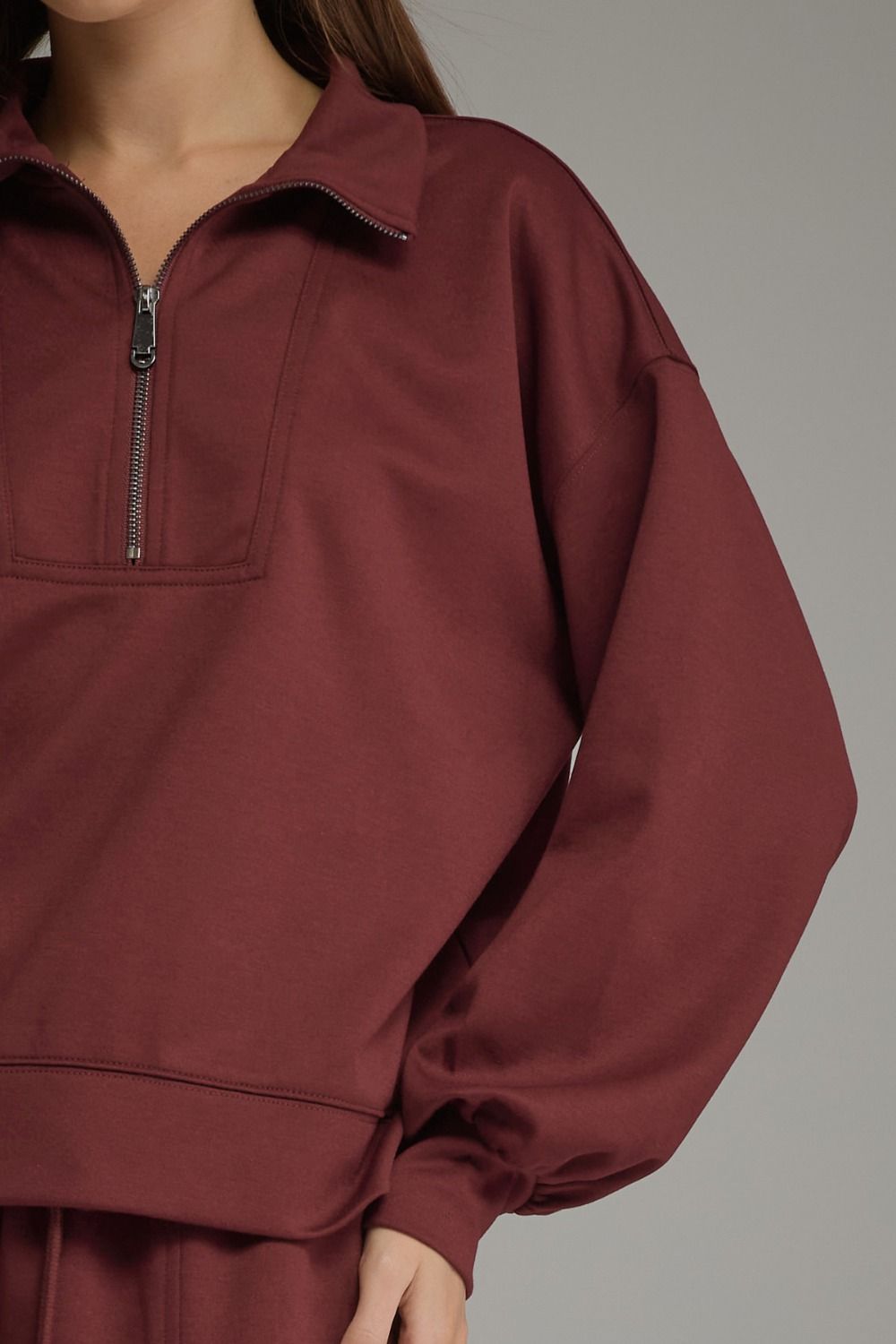 tasha quarter zip top