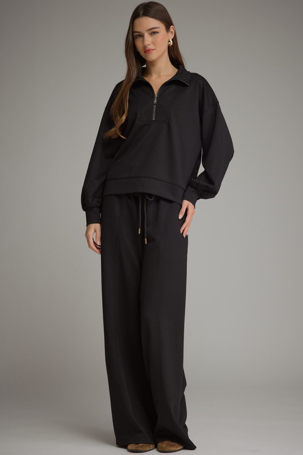 tasha quarter zip top