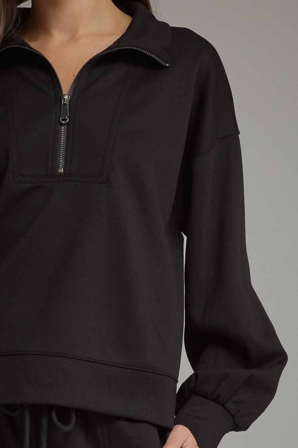 tasha quarter zip top