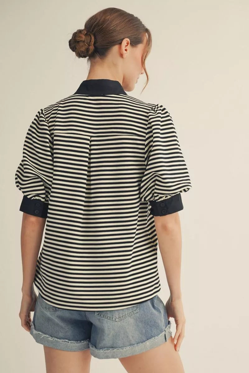 charlotte striped blouse