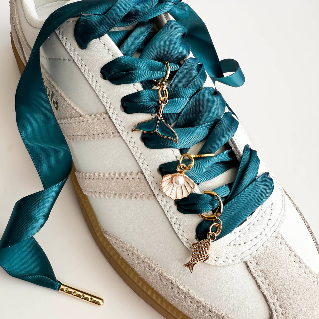 Satin Sneaker Laces with Gold Aglets – Luxe Shoe Accessory