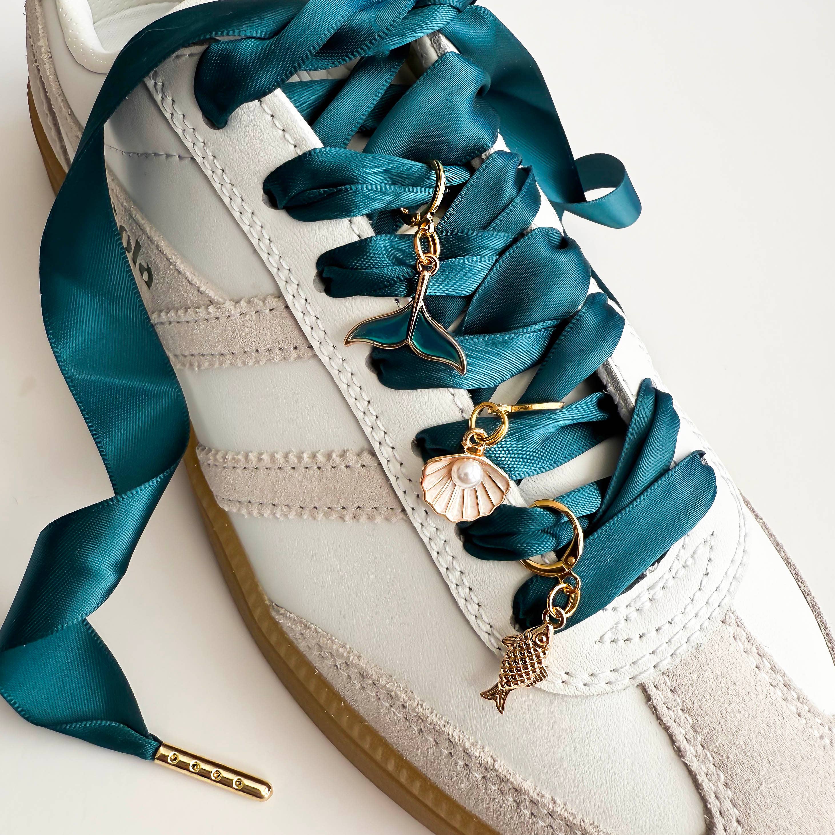 Satin Sneaker Laces with Gold Aglets – Luxe Shoe Accessory