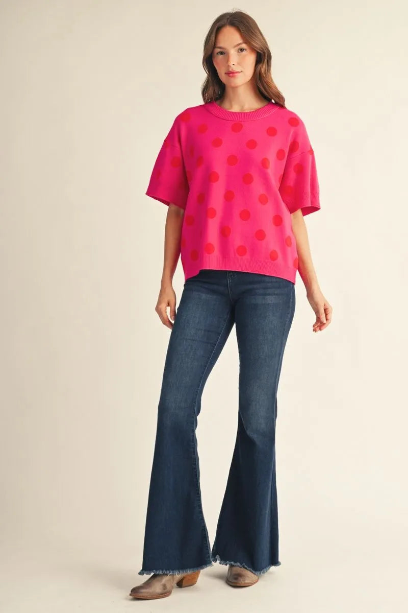sophia polka dot sweater