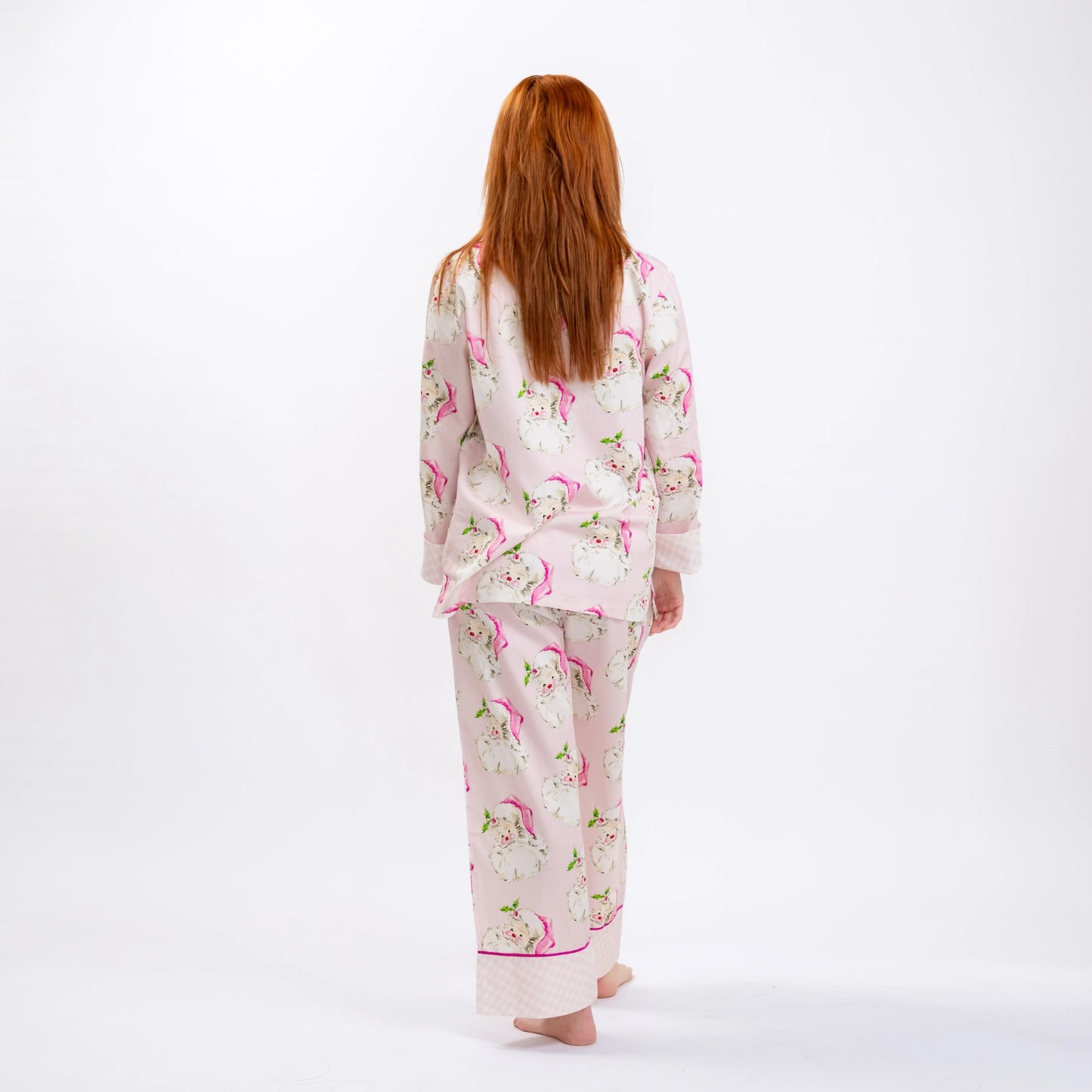 jolly santa luxe sateen pajamas