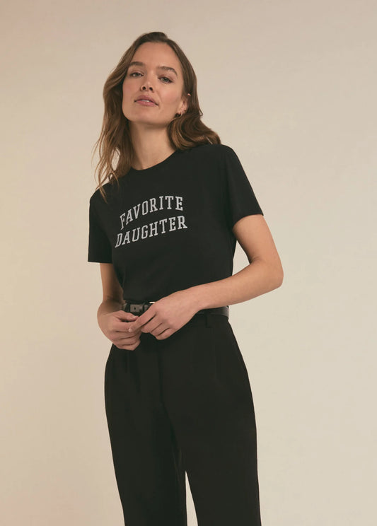 favorite daughter cropped collegiate tee