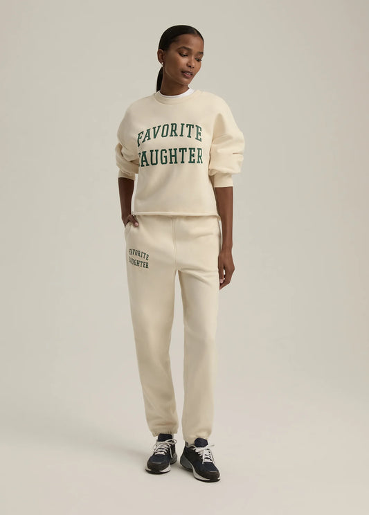 cropped collegiate sweatshirt