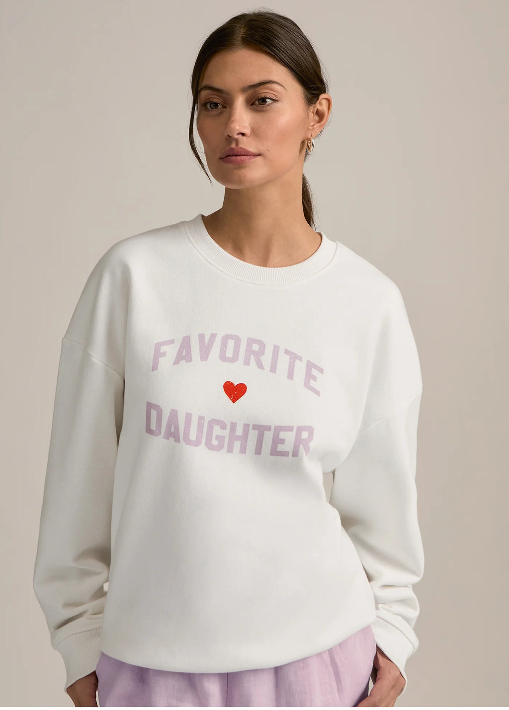 favorite daughter heart logo sweatshirt