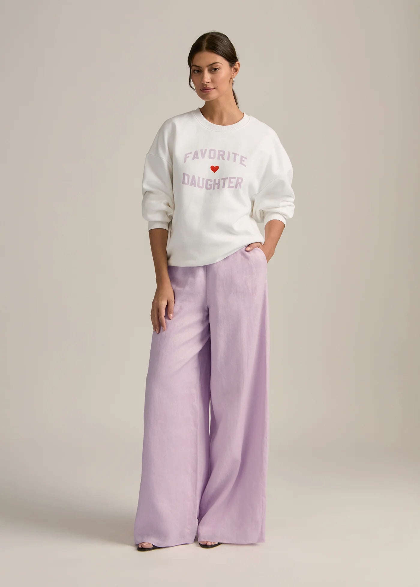 favorite daughter heart logo sweatshirt