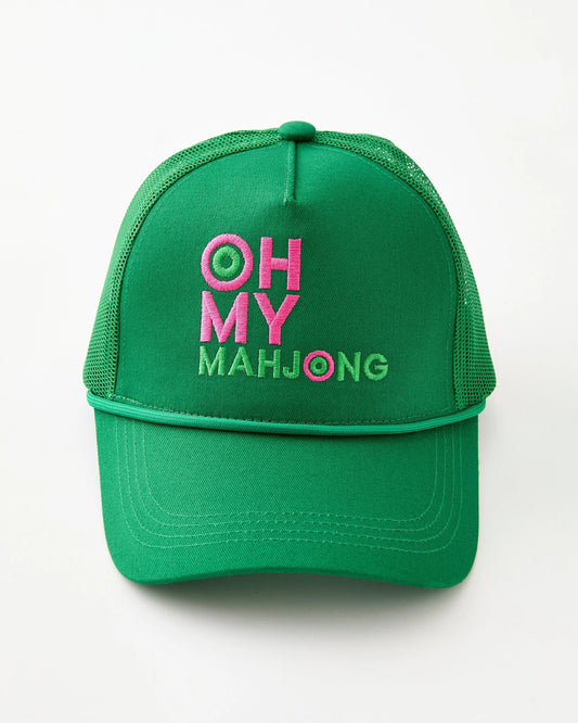 green oh my mahjong hat