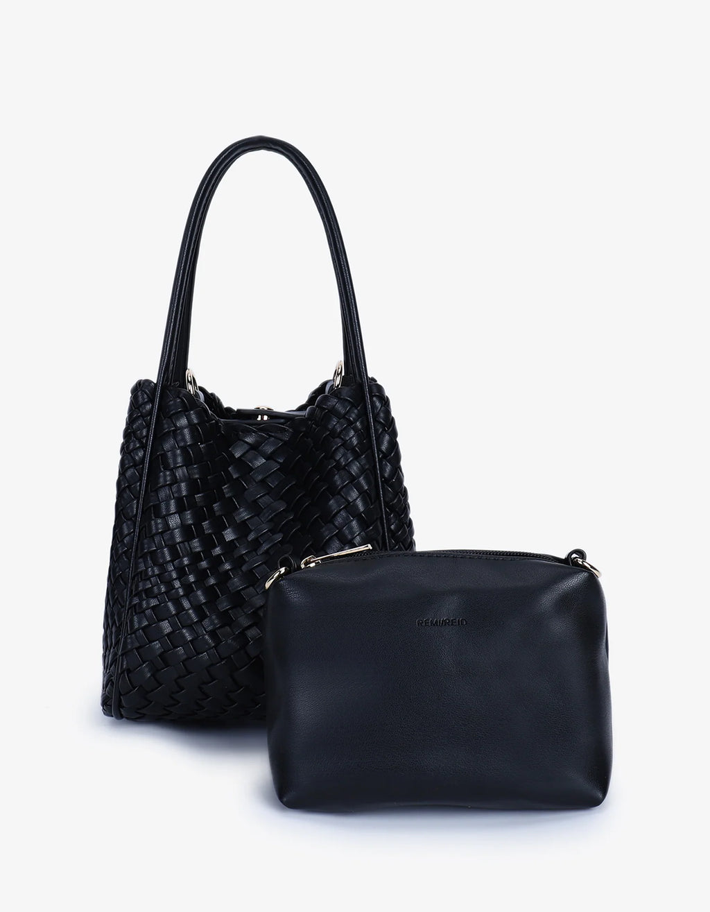 hollace mini tote woven black