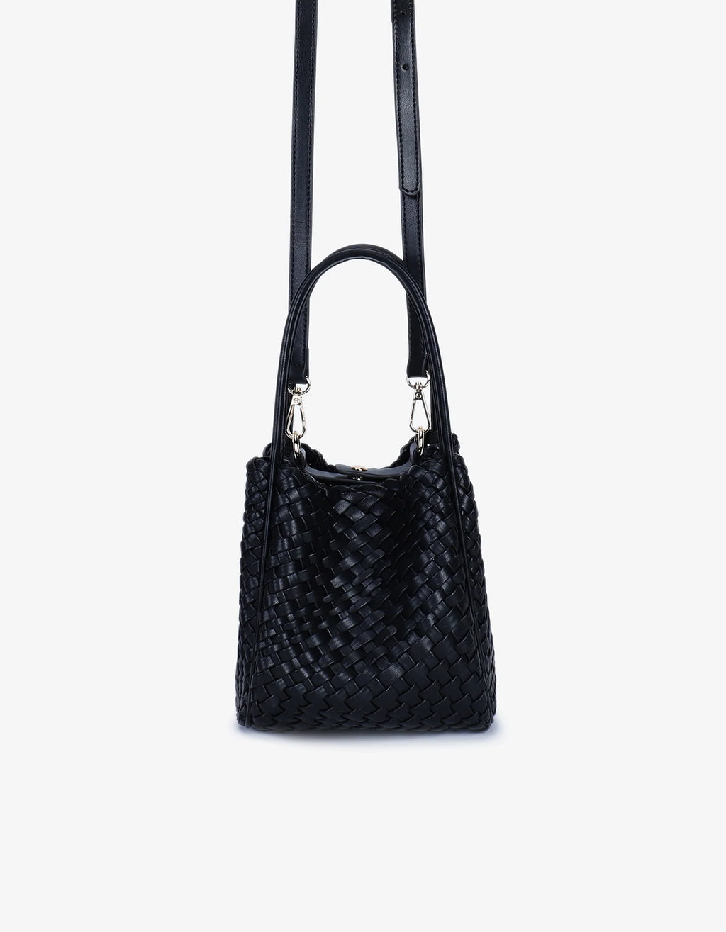 hollace mini tote woven black