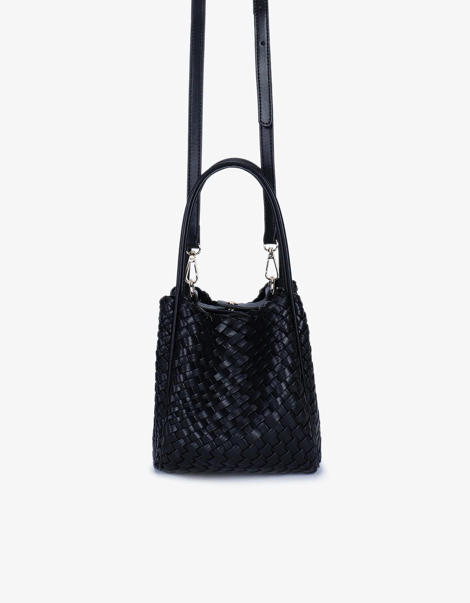 hollace mini tote woven black
