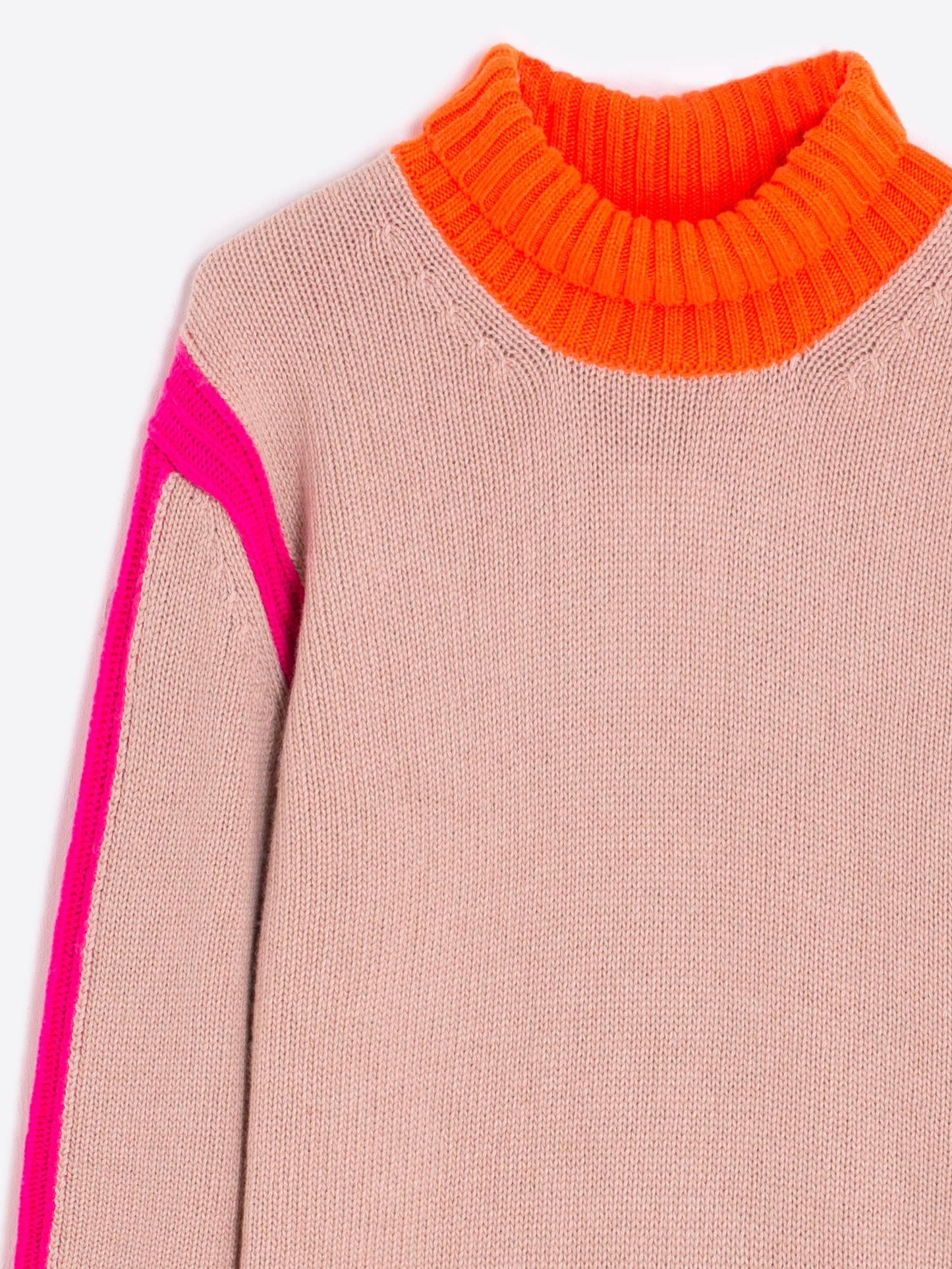 jersey colorblock sweater