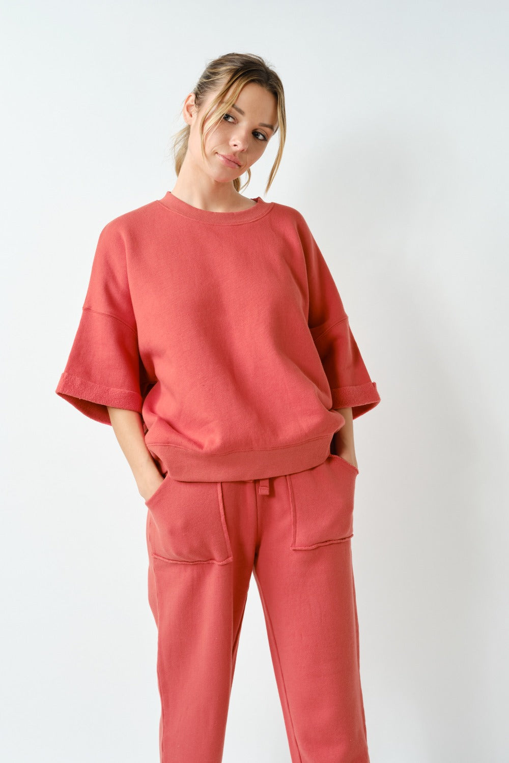 malibu lounge drop shoulder top
