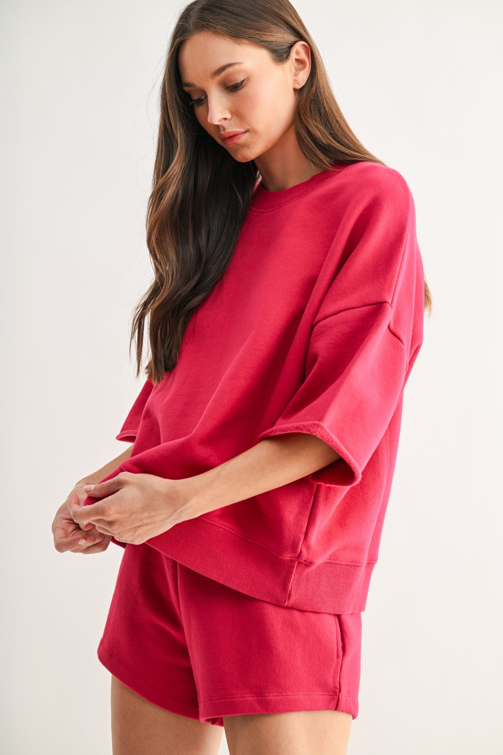 malibu lounge drop shoulder top