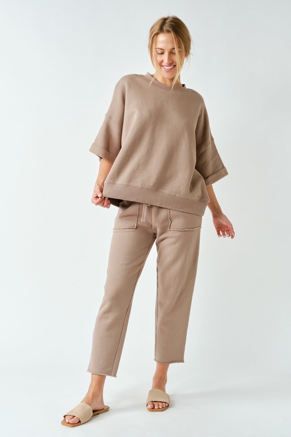 malibu lounge drop shoulder top