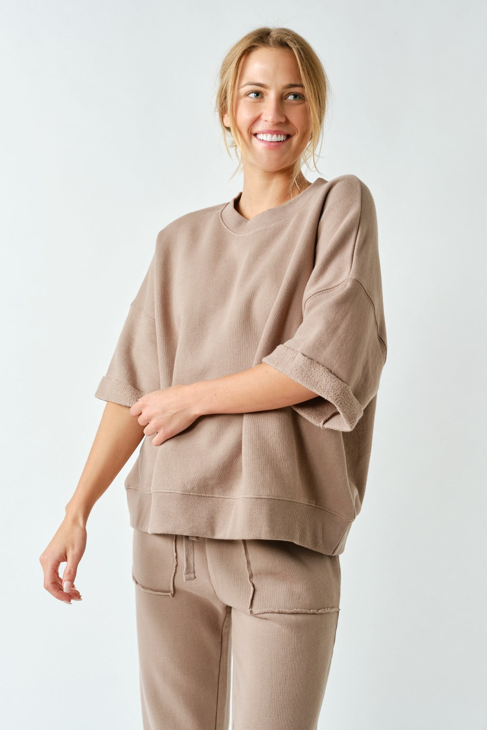 malibu lounge drop shoulder top