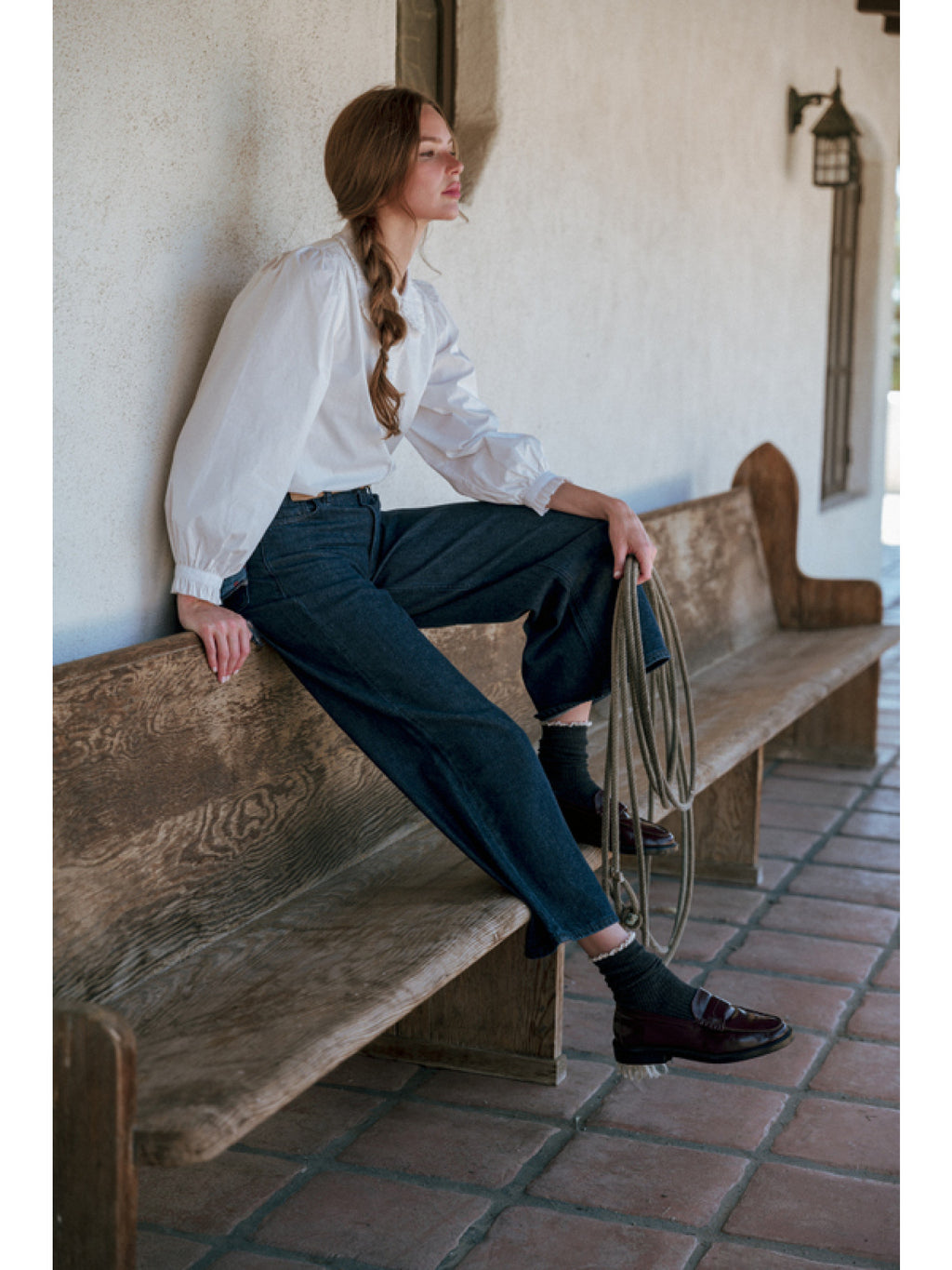 bobbi ruffle collar blouse