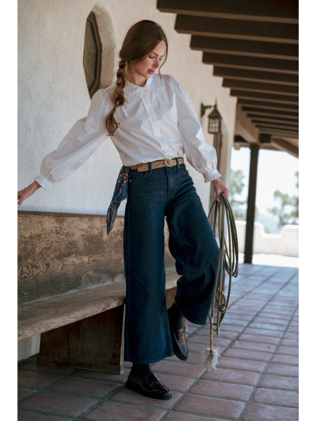 bobbi ruffle collar blouse