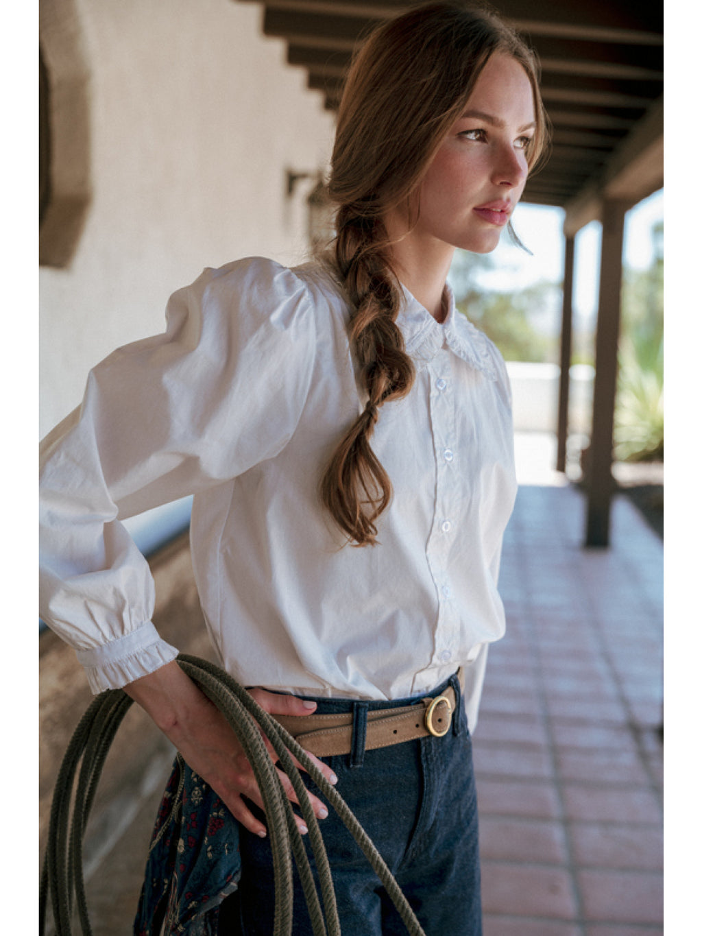 bobbi ruffle collar blouse