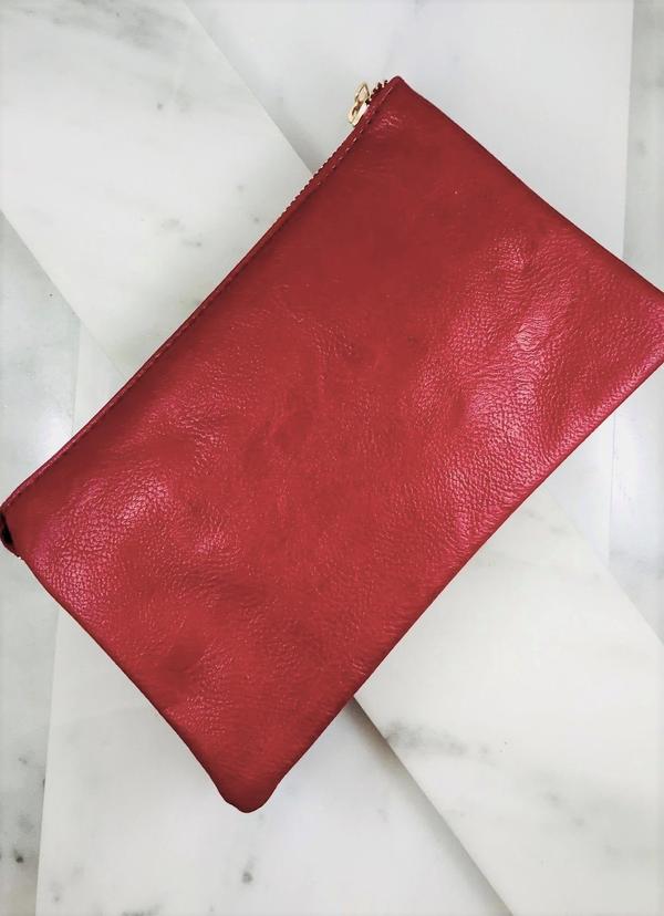 liz custom collection crossbody metallic red