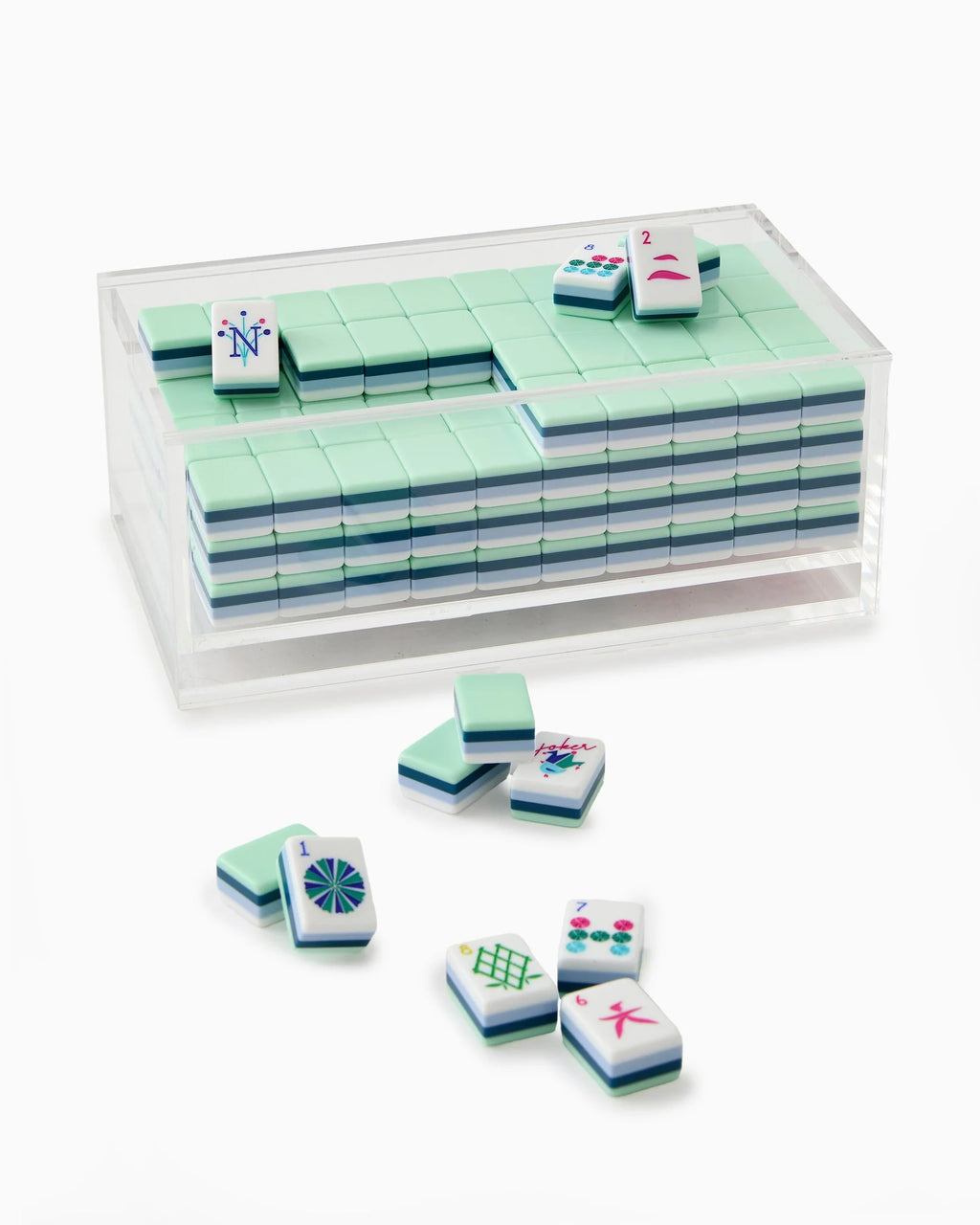mahjong clear acrylic box