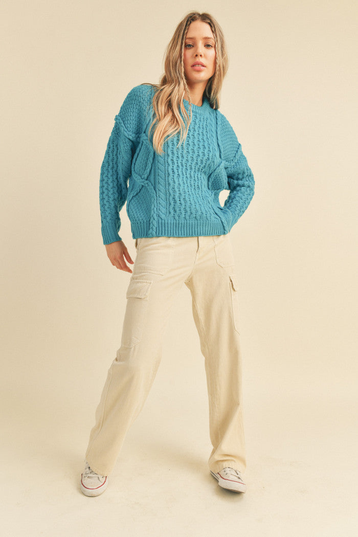 serena cable sweater