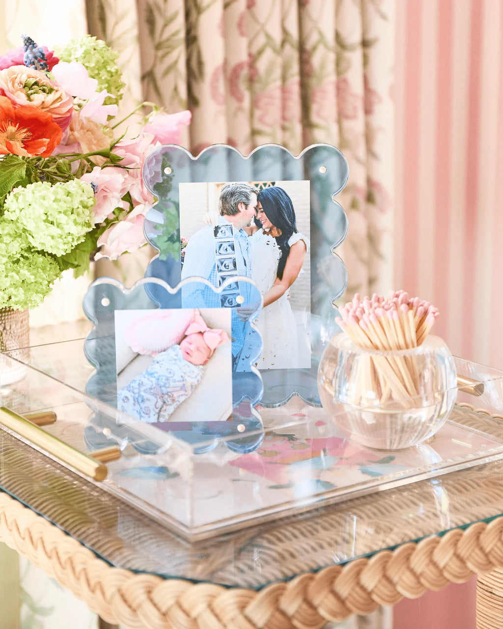 Neon Blue Mini Acrylic Picture Frame