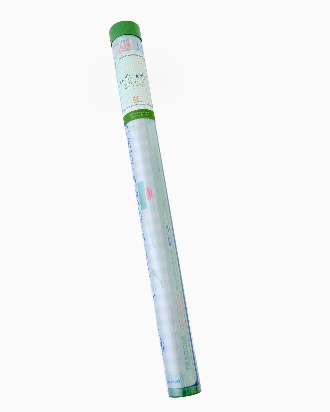 holly jolly mahjong mat in tube