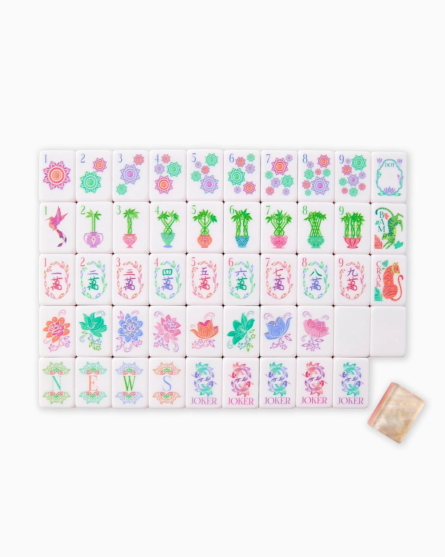 pearlescent mahjong tiles