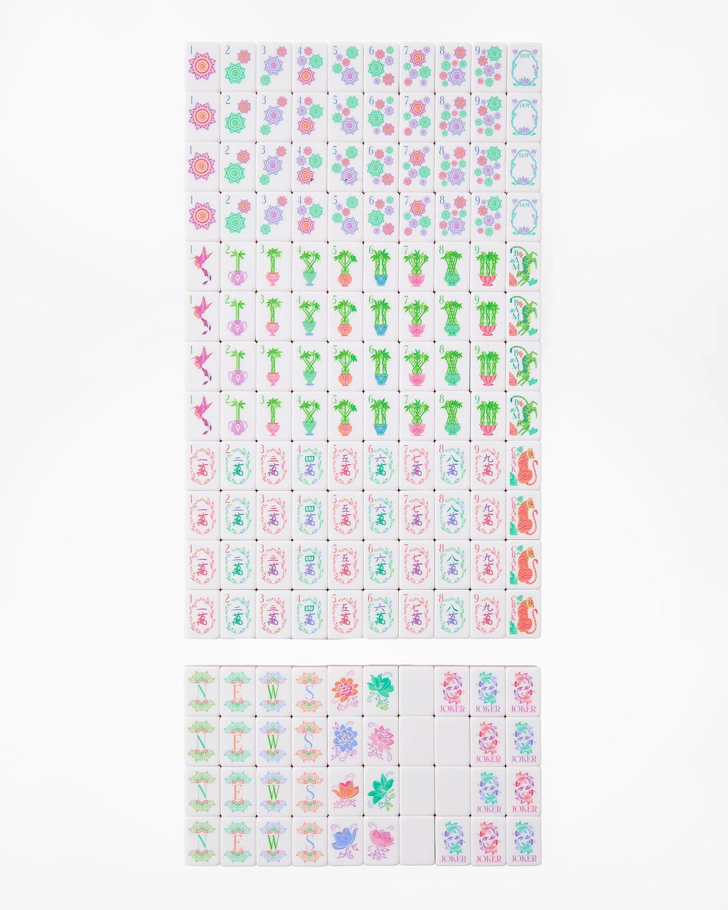 pearlescent mahjong tiles