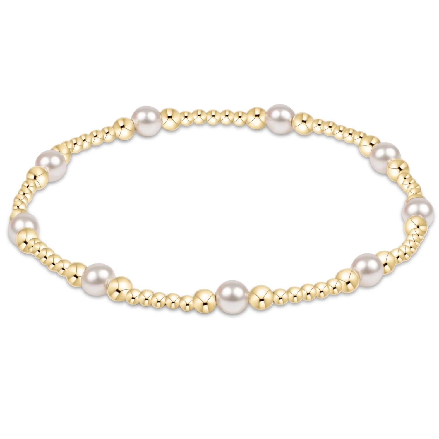 classic purpose pattern 4mm bead bracelet pearl