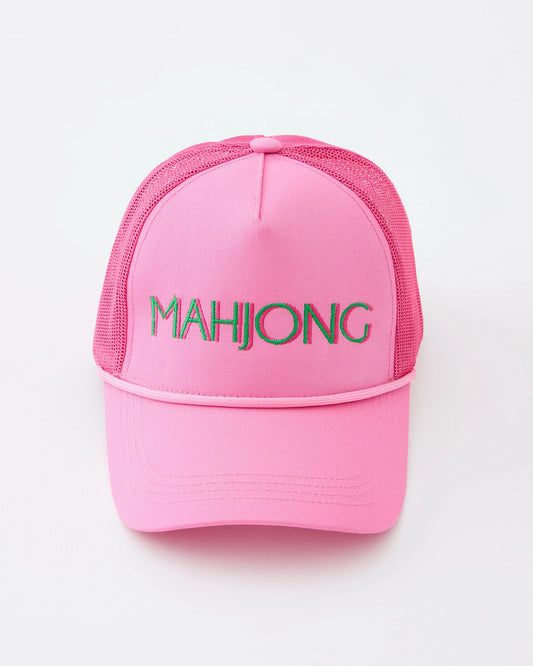 pink mahjong hat