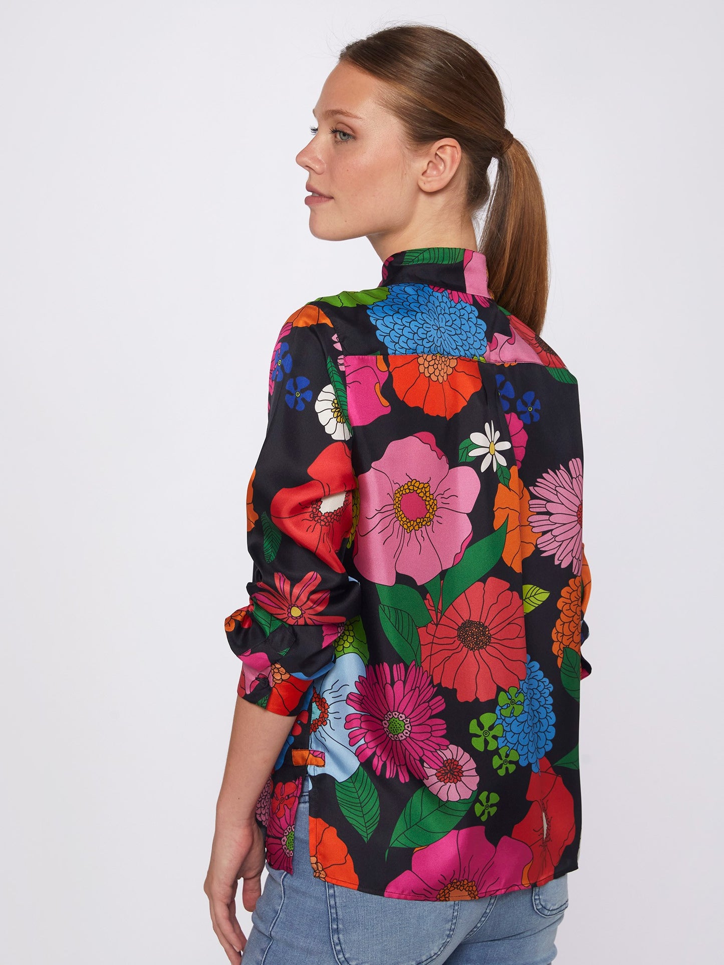 irina maxi flower blouse