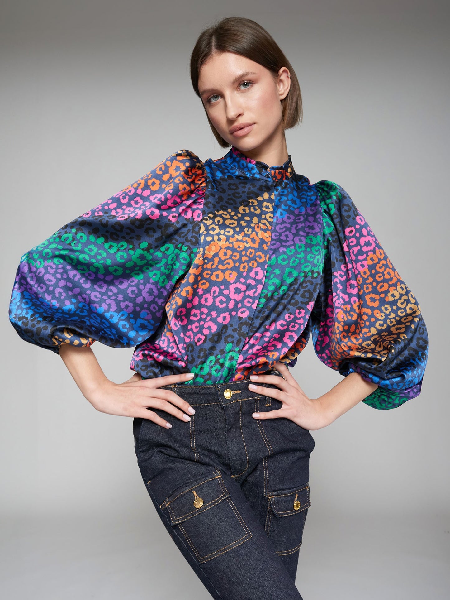 tatiana leopard blouse