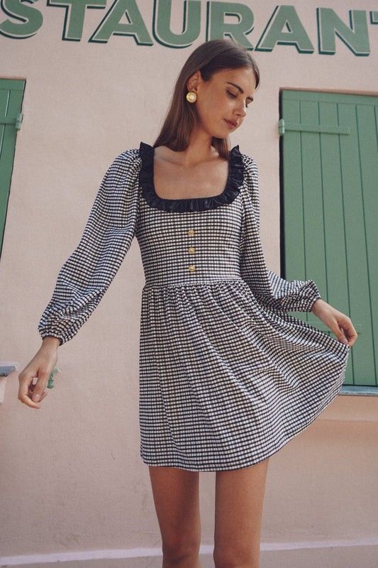 beatrice dress french gingham