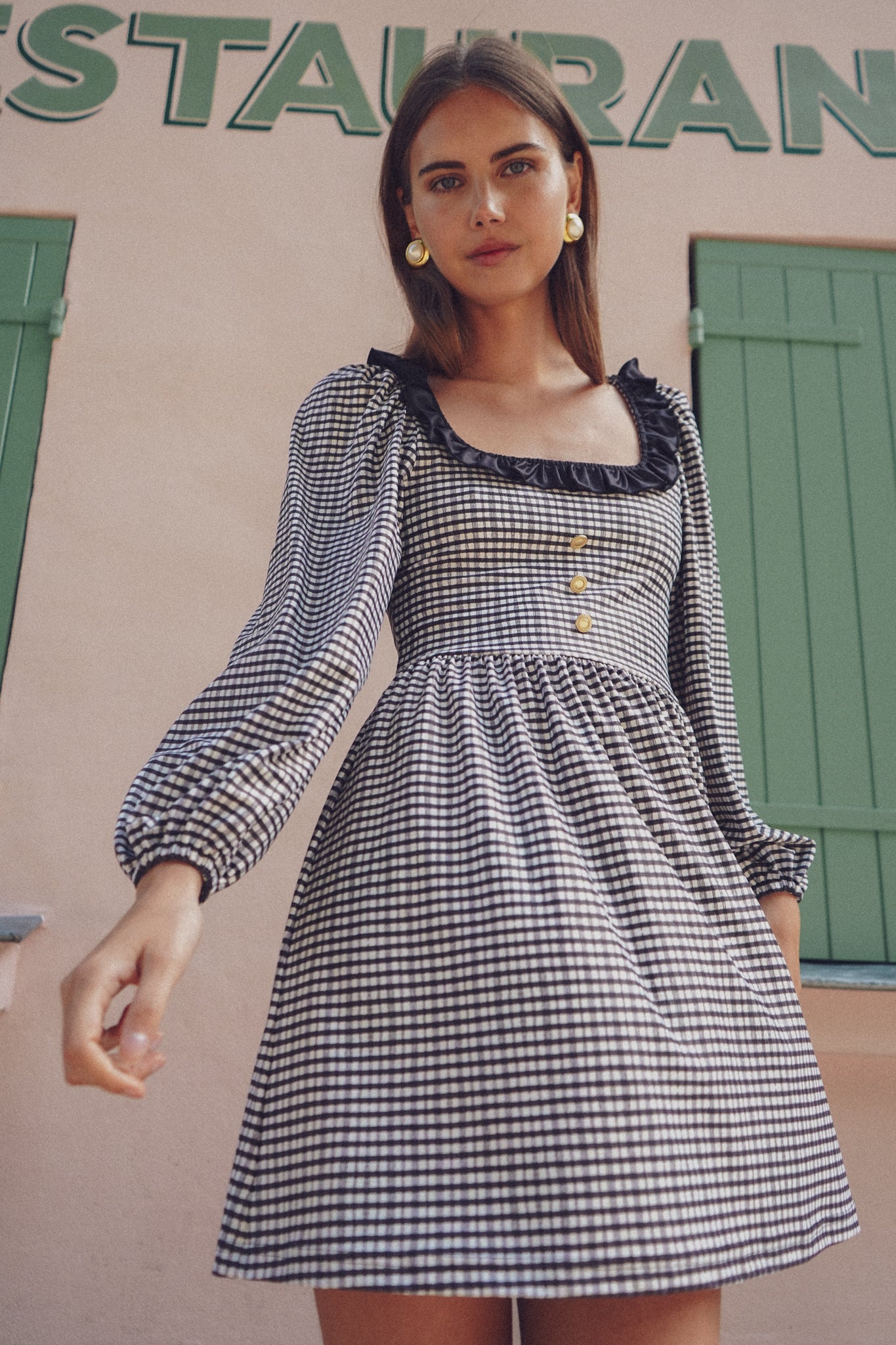 beatrice dress french gingham