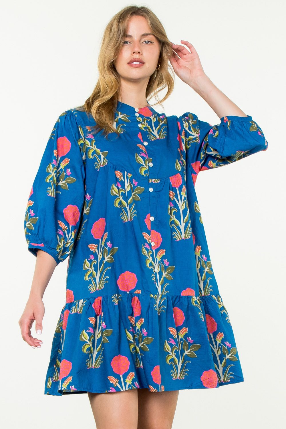 colleen block print dress