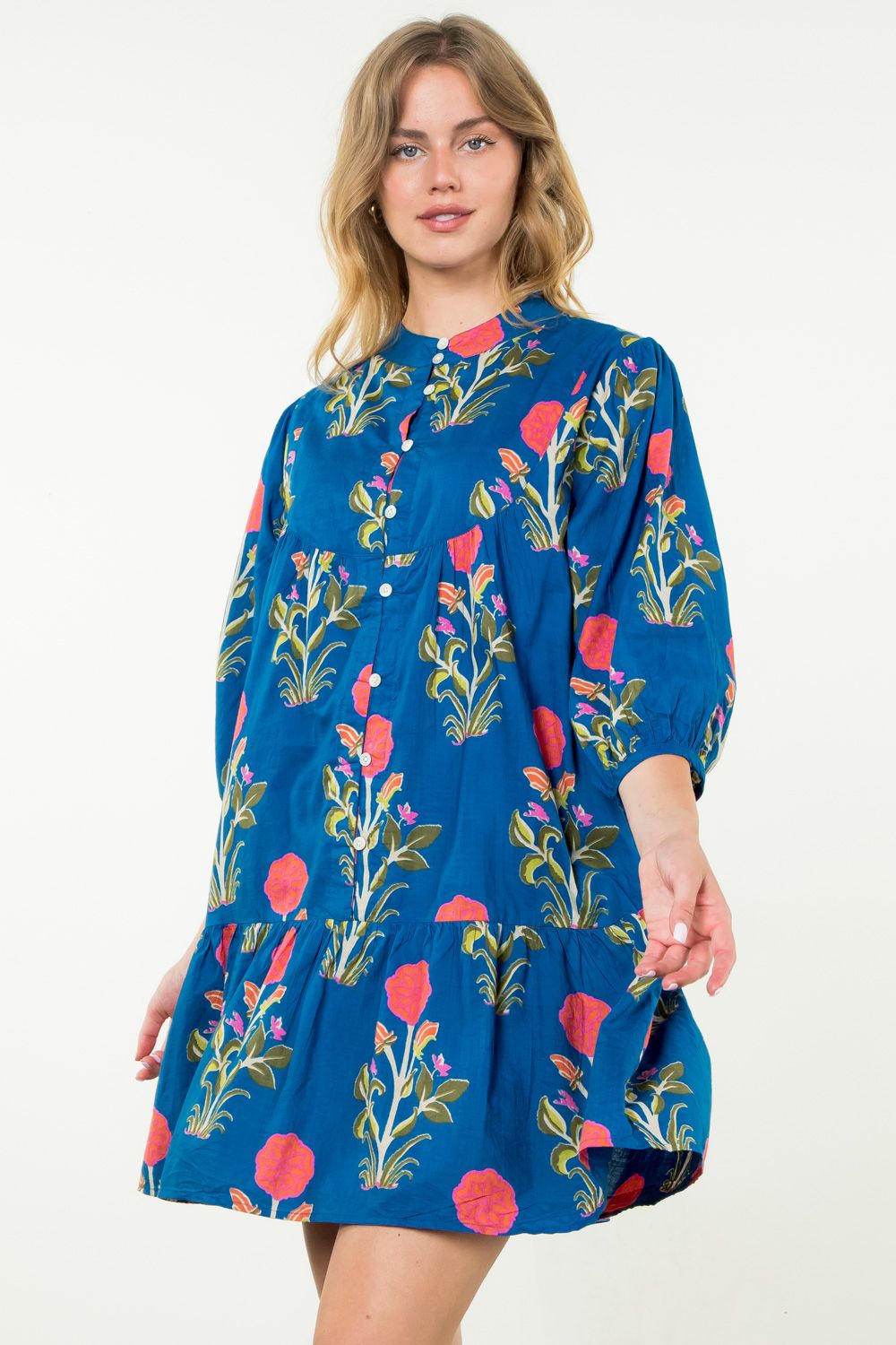 colleen block print dress