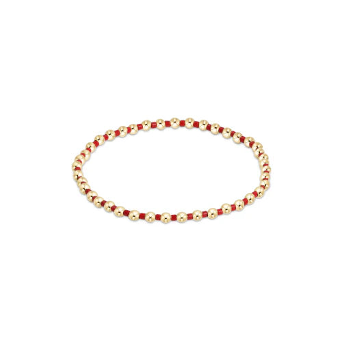 hope grateful bracelet bright red