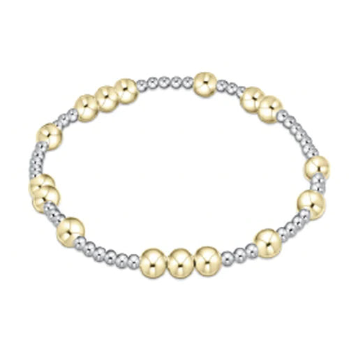 hope unwritten 5mm bead bracelet mixed metal