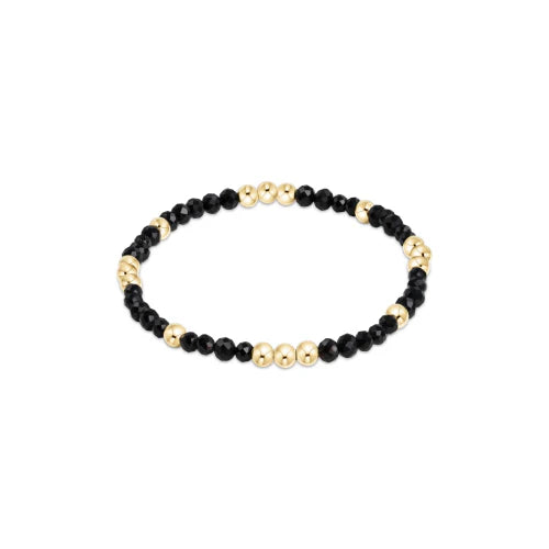 worthy pattern 3mm bead bracelet faceted onyx