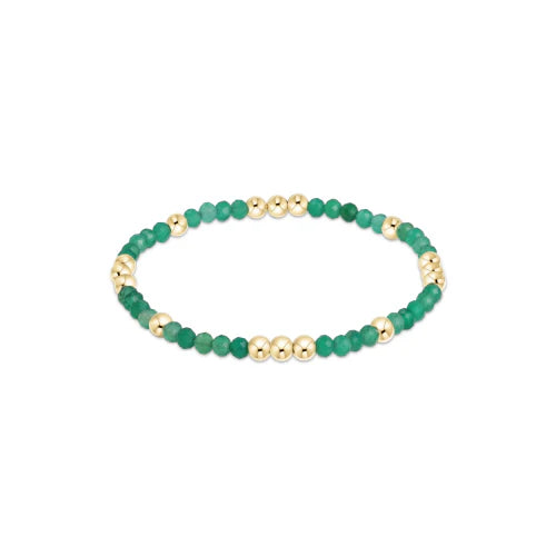 worthy pattern 3mm bead bracelet green onyx