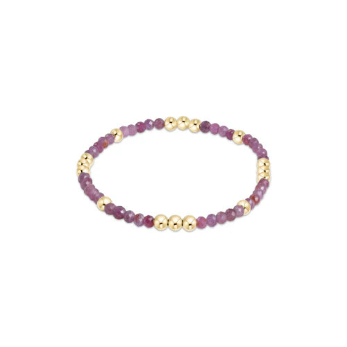 worthy pattern 3mm bead bracelet ruby