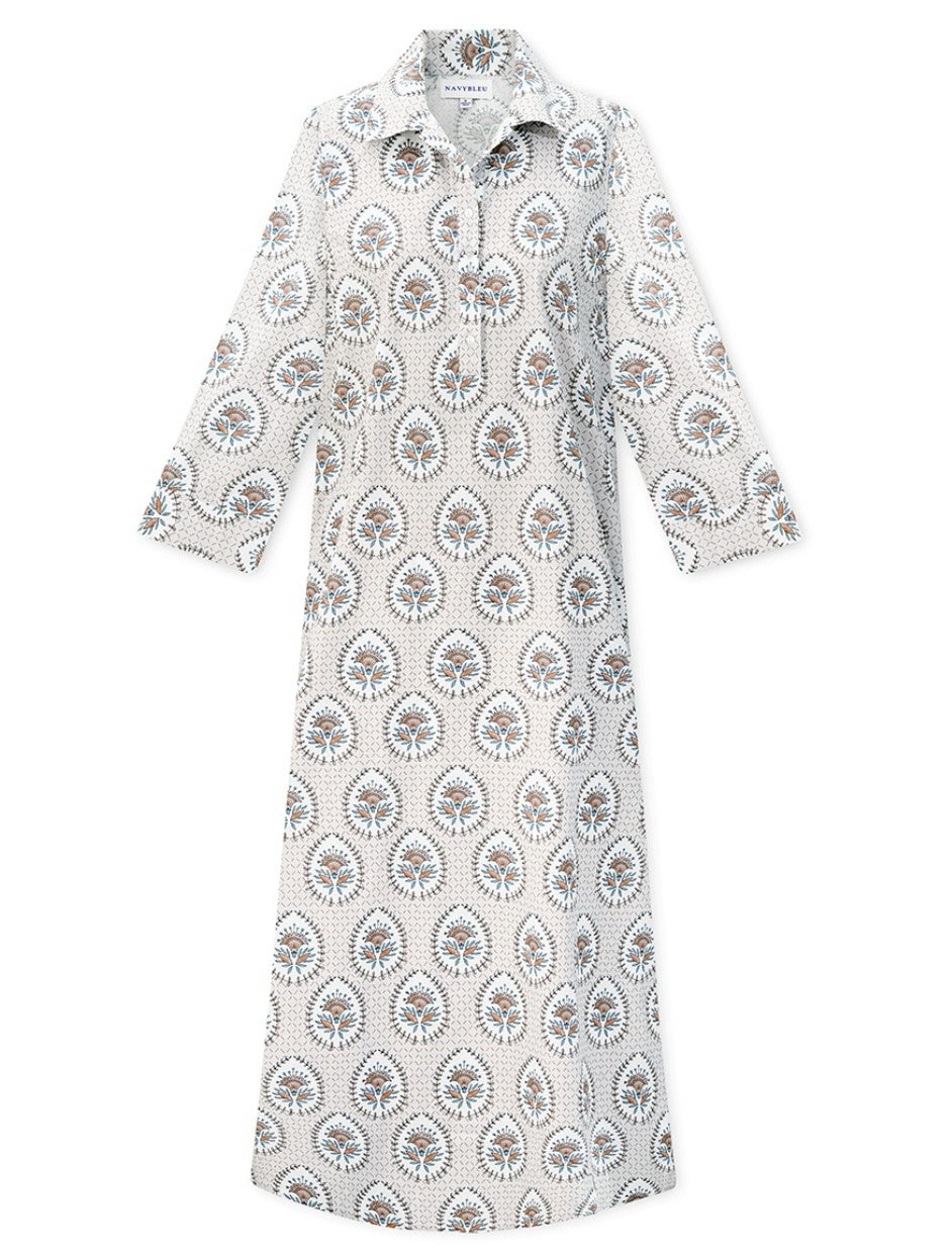 sara dress brown medallion