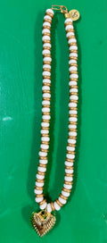 golden heart necklace
