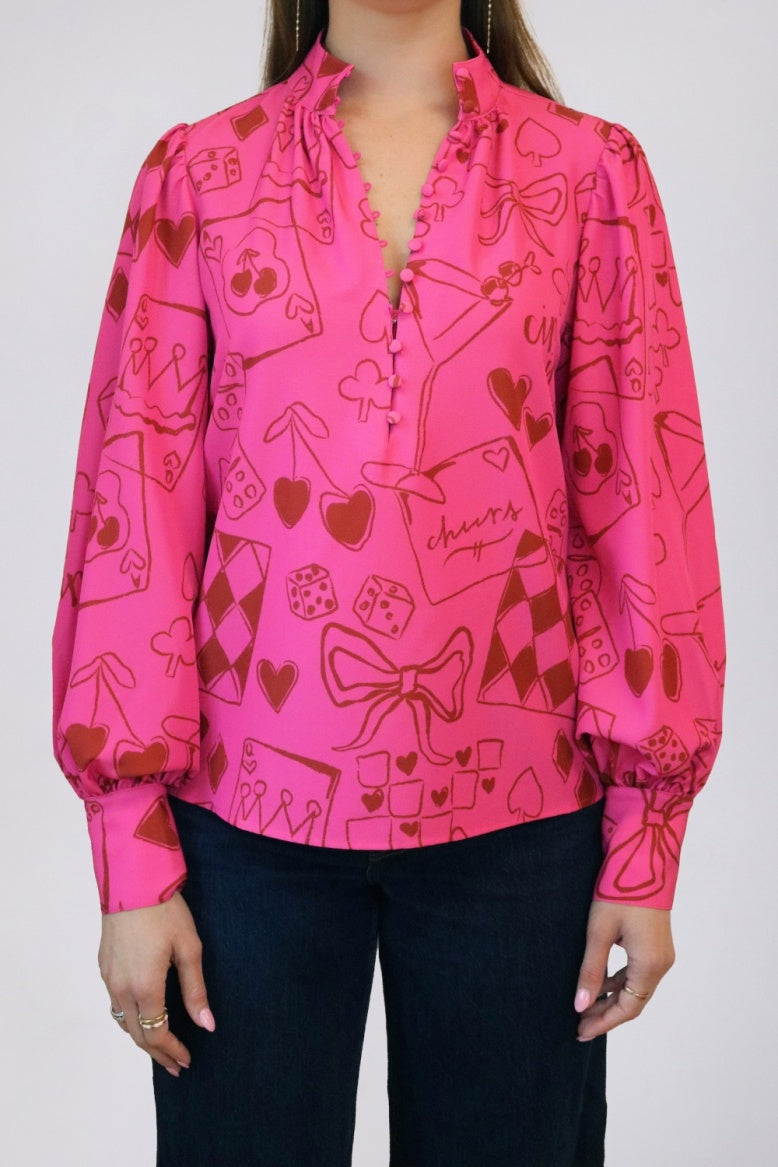 leland blouse in game on