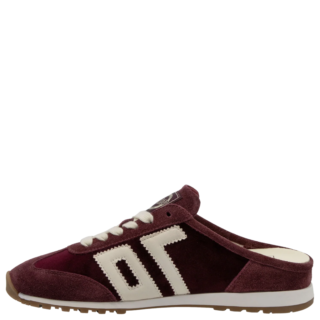 venice w26 wine velvet backless sneakers