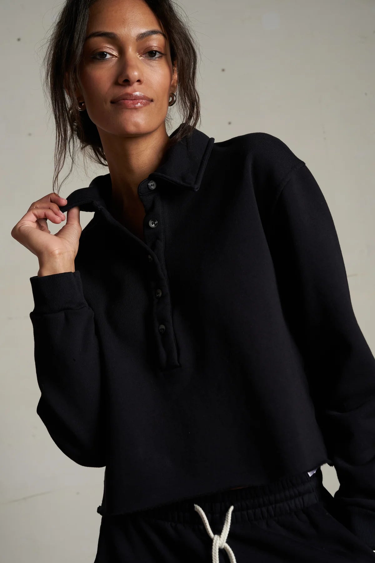 vinny collared sweatshirt