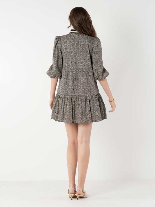 sadie dress black tonal monogram